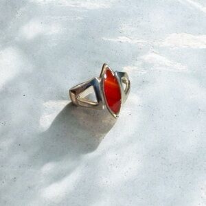Carnelian Sterling Silver Ring (6.5)